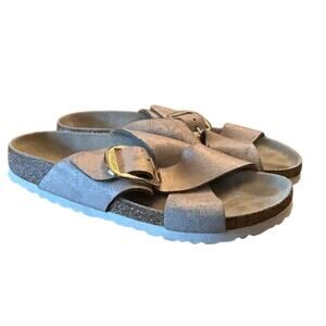 BIRKENSTOCK Siena Big Buckle Washed Metallic Rose GoldWomen's EU 39 US 8 NARROW